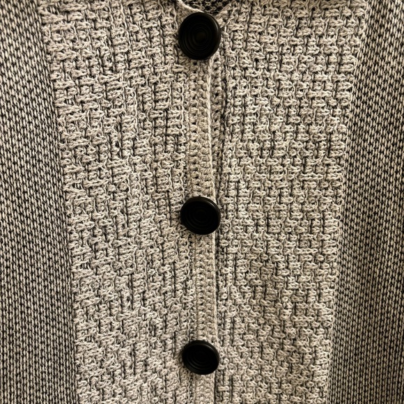 NIC + ZOE White Black Knit Cardigan Jacket Color Block Sweater Size M - Picture 6 of 7
